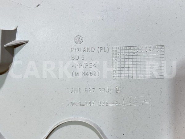 Обшивка багажника задняя правая Volkswagen Tiguan Volkswagen Tiguan оригинальный номер 5N0867288B