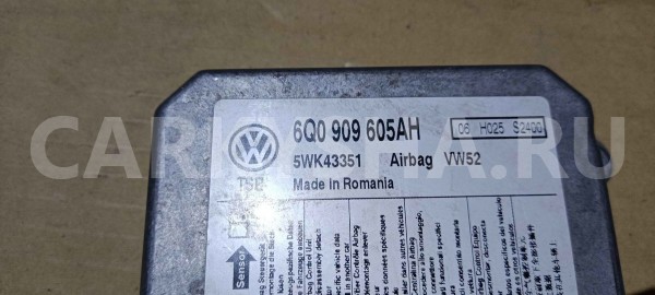 Блок управления AIR BAG Skoda Octavia II рестайлинг (2008—2013) Skoda Octavia оригинальный номер 6q0909605ah