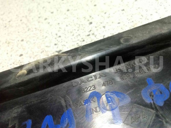 Накладка на дверь Renault Duster I рестайлинг (2015—2021) Renault 15 оригинальный номер 822347891r