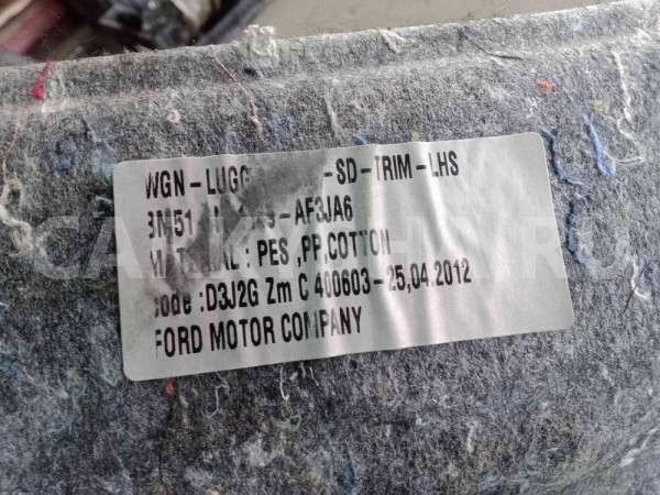 Обшивка багажника Ford Focus III (2011—2015) Ford Focus оригинальный номер bm51n31149ag3ja6