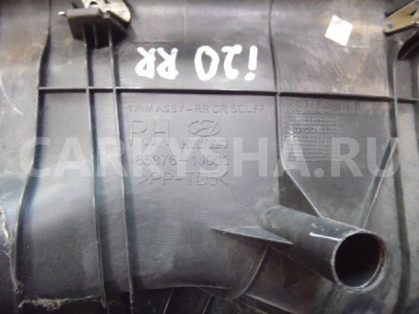 Накладка порога (внутренняя) Hyundai i20 I (2008—2012) Hyundai i20 оригинальный номер 858761J000