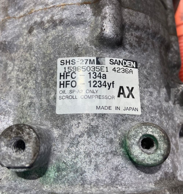 Компрессор кондиционера HONDA JADE FR4 LEB 2015 Honda Jade оригинальный номер SHS27M