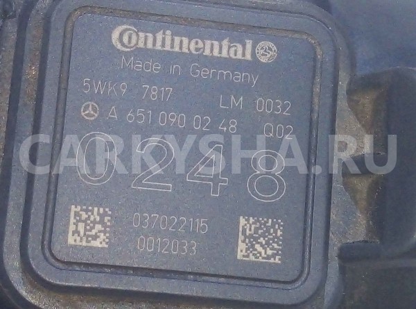 Расходомер воздуха (массметр) Mercedes-Benz E-класс W212/S212/C207/A207 рестайлинг (2013—2016) Mercedes-Benz E-klasse оригинальный номер a6510900248