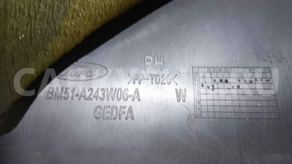 Обшивка стойки Ford Focus III рестайлинг (2014—2019) Ford Focus оригинальный номер bm51a243w06a