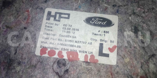 Шумоизоляция Ford Focus III (2011—2015) Ford Focus оригинальный номер bm51n27787ae