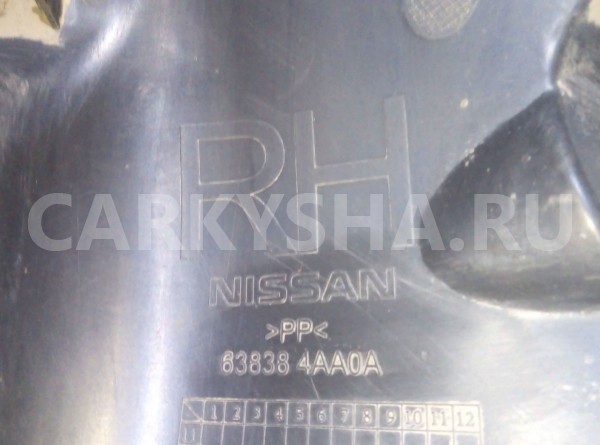 Пыльник (кузов наружные) Nissan Almera G15 (2012—2018) Nissan Almera оригинальный номер 638384AA0A