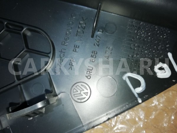 Накладка торпедо Volkswagen Polo V рестайлинг (2015—2020) Volkswagen Polo оригинальный номер 6ru858247d