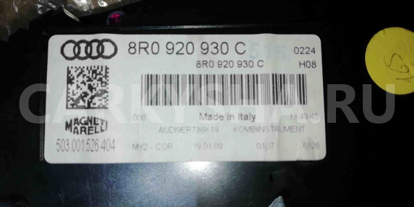 Панель приборов Audi Q5 2009 Audi 200 оригинальный номер 8r0920930c