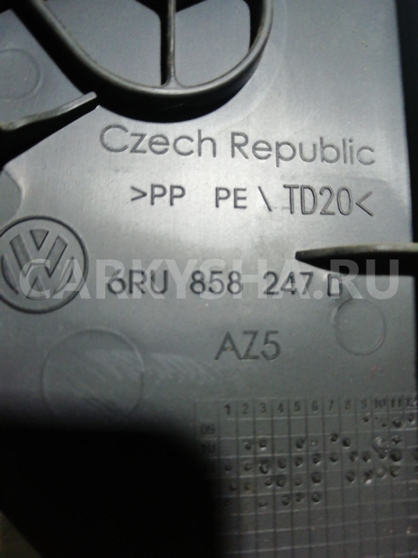 Накладка торпедо Volkswagen Polo V (2009—2015) Volkswagen Polo оригинальный номер 6ru858247d