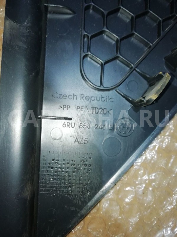Накладка торпедо Volkswagen Polo V рестайлинг (2015—2020) Volkswagen Polo оригинальный номер 6ru858248d