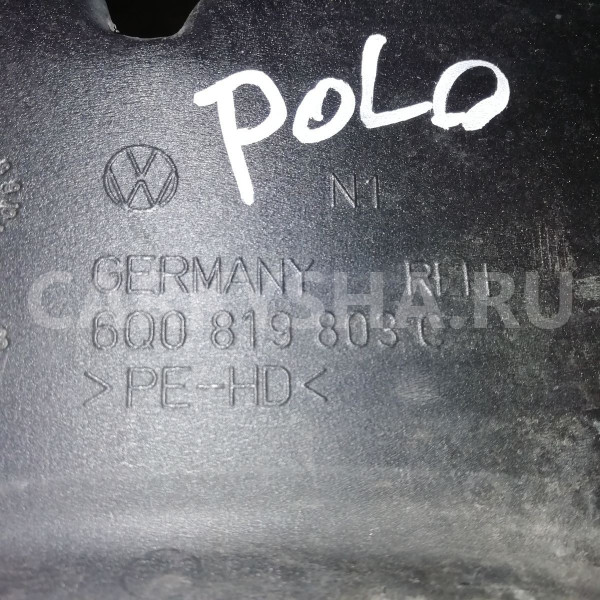 Воздуховод Volkswagen Polo V (2009—2015) Volkswagen Polo оригинальный номер 6Q0819803C