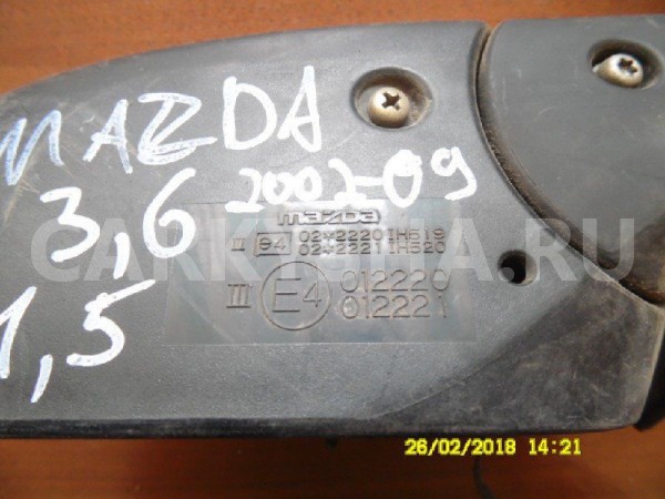 Зеркало Mazda 6 GG (2002—2005) Mazda 2 оригинальный номер GR2F69120B88