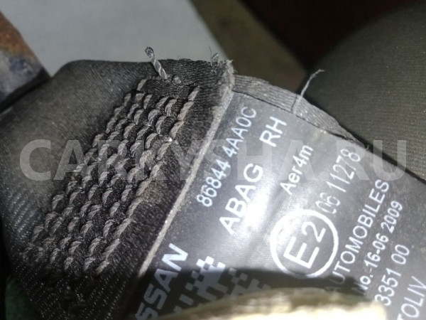 Ремень безопасности Nissan Almera G15 (2012—2018) Nissan Almera оригинальный номер 868444aa0c