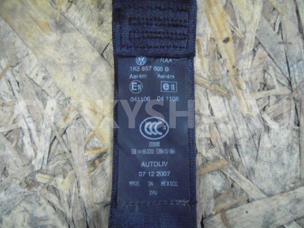 Ремень безопасности Volkswagen Jetta V (2005—2011) Volkswagen Jetta оригинальный номер 1K5857805B